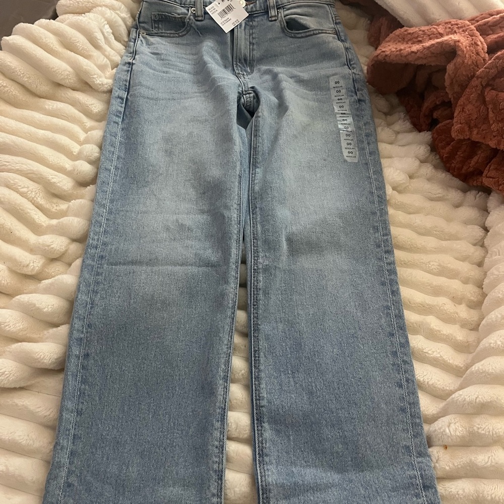 American Eagle Outfitters Light Blue Straight Leg Jeans